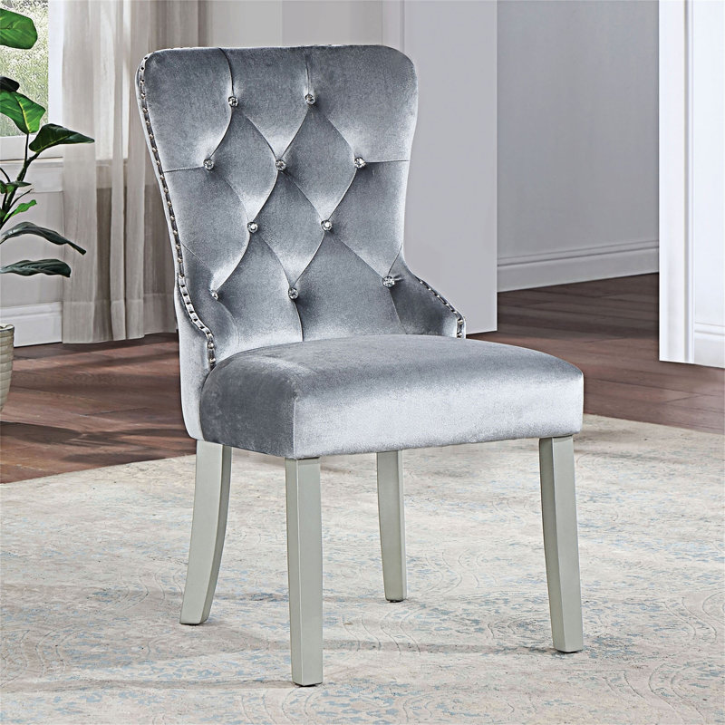 Chaise d'appoint rembourrée (ensemble de 2)