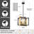 6-Light 15 in. Dimmable Modern Industrial Geometric Candle Style Chandelier with Square Open Frame For Kitchen Island Living Room And Entryway -1841433444