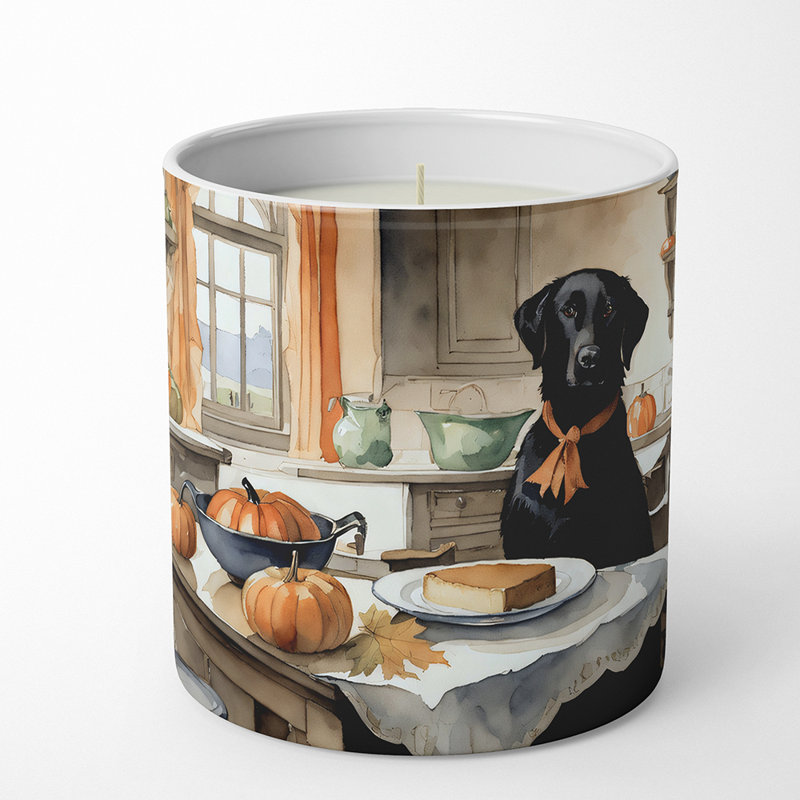 Bougie parfumée Pumpkin Pie avec support en céramique