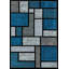 Tapis à motif abstrait turquoise Markesan-83462011