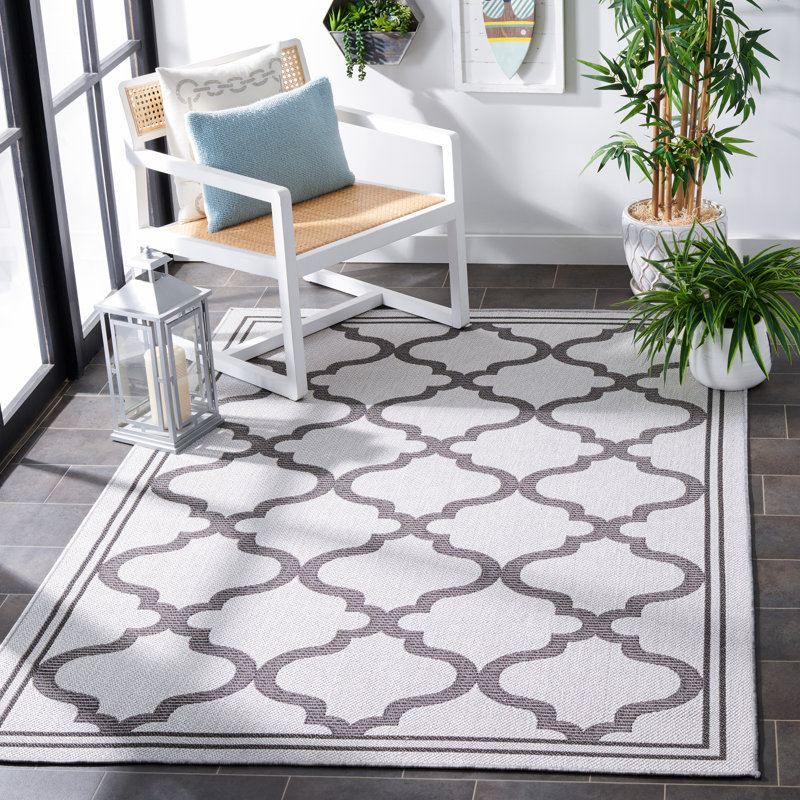 Bermuda Performance Machine Washable Geometric Indoor/Outdoor Area Rug, Rectangle 6'7" x 9'2"