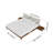 King Size Linen Bed With Floating Nightstands Bedroom Set