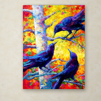 Kucera 'Crows 5' Print on Wrapped Canvas