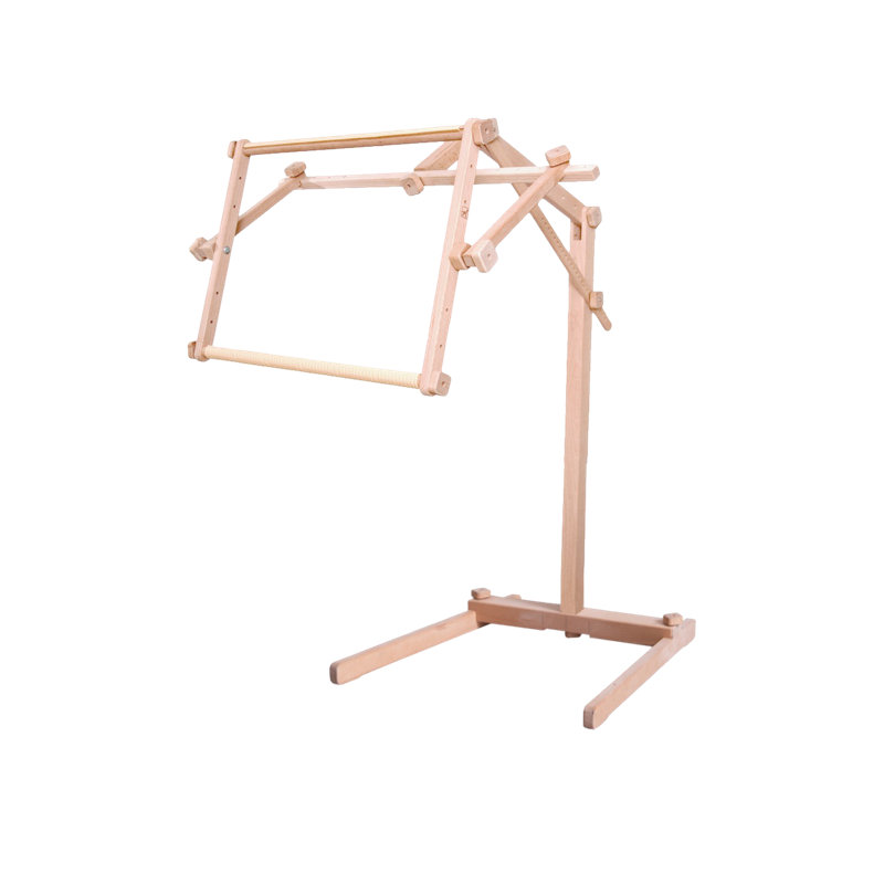 Floor-standing wooden embroidery stand Stork 16*22in CSAI4056, 13.7" H x 18.9" W x 3.7" D