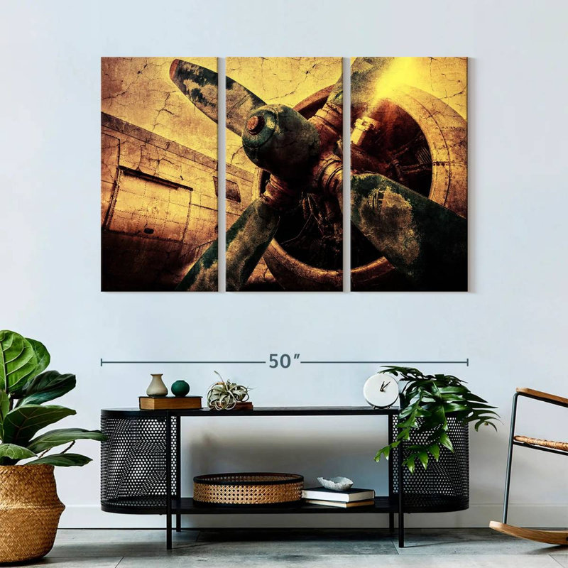 Reproduction d'art sur toile grunge, H 50 po x l 32 po