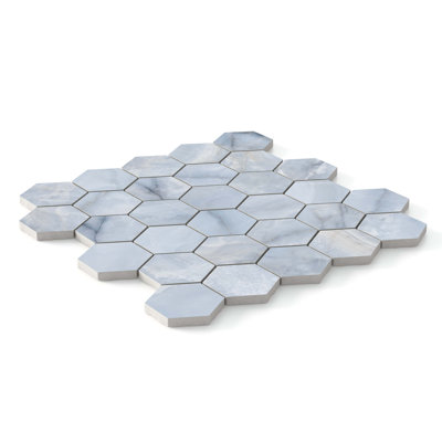 Onice Matte Hexagon Mosaic Wall & Floor Tile (.80 Sq. Ft. /Sheet)