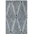 Micro-Loop Hand Tufted Wool/Cotton Geometric Rug in Light Blue/Charcoal-824765409