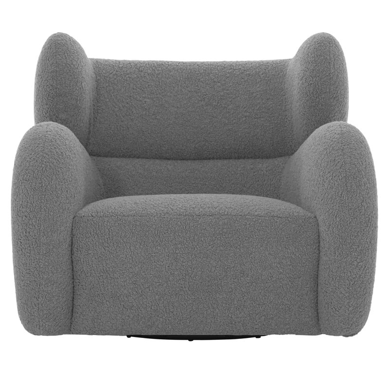 Pablo 36" W Swivel Armchair, Dark Grey Chenille 5533-011