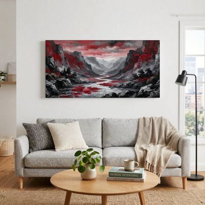 «Mountain River», reproduction d'art sur toile, ensemble de 1