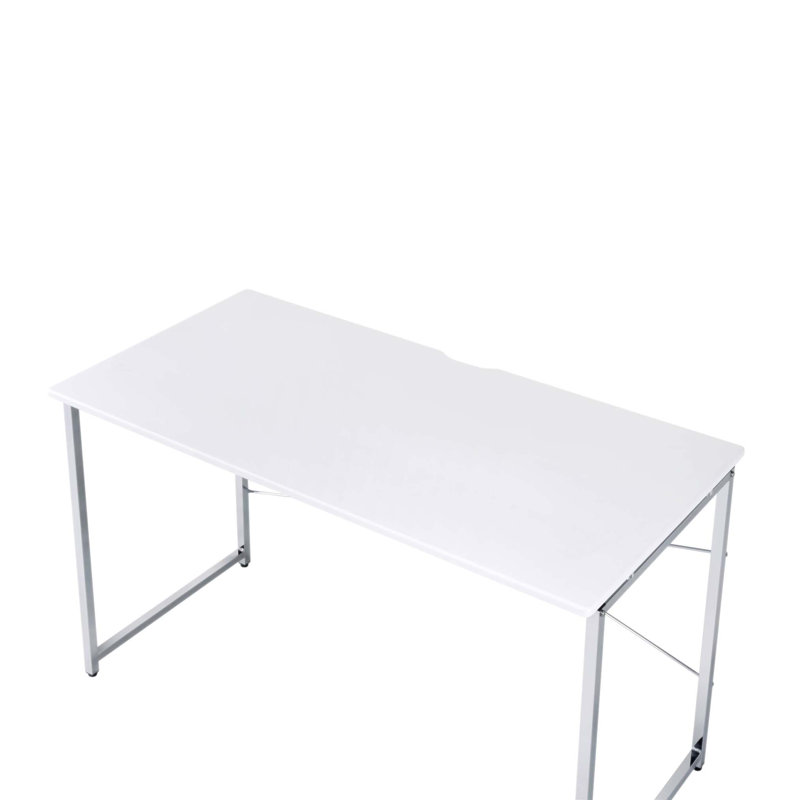 Bureau d'écriture moderne Tennos & Chrome avec structure en métal durable et surface de travail spacieuse pour le bureau à domicile