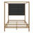 Contemporary Metal Four-Poster Bed Set Featuring Linen Upholstered Headboard-404071924-404071926