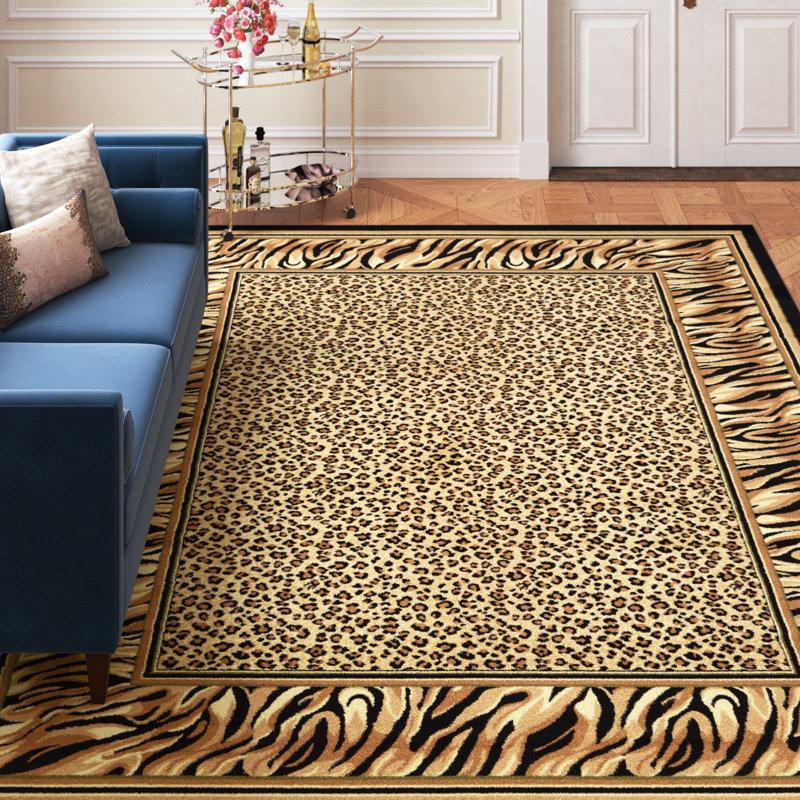 Testerman Animal Print Indoor Rug, Rectangle 5'3" x 8'