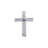 Jesus Saves Inlay Marble Cross White