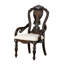 Chaise de salle à manger avec accoudoirs ornés de corbeaux 2 pièces de style traditionnel