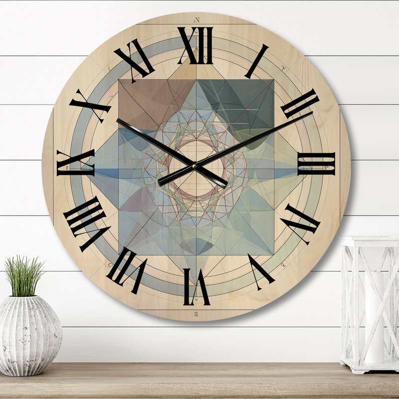 Serbelloni Solid Wood Wall Clock, Medium