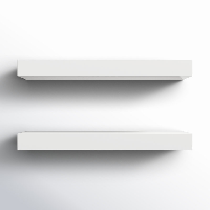 Tablette flottante Jeremiah , Blanc, H 2,3 po x l 24 po x P 8 po