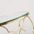 Jadonte Set 2 Round Nesting Gold Metal Glass Top End Side Table