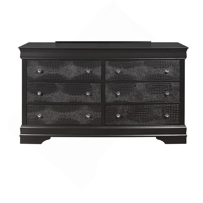DRESSER EN MÉTAL CROCODILE, Gris métallique
