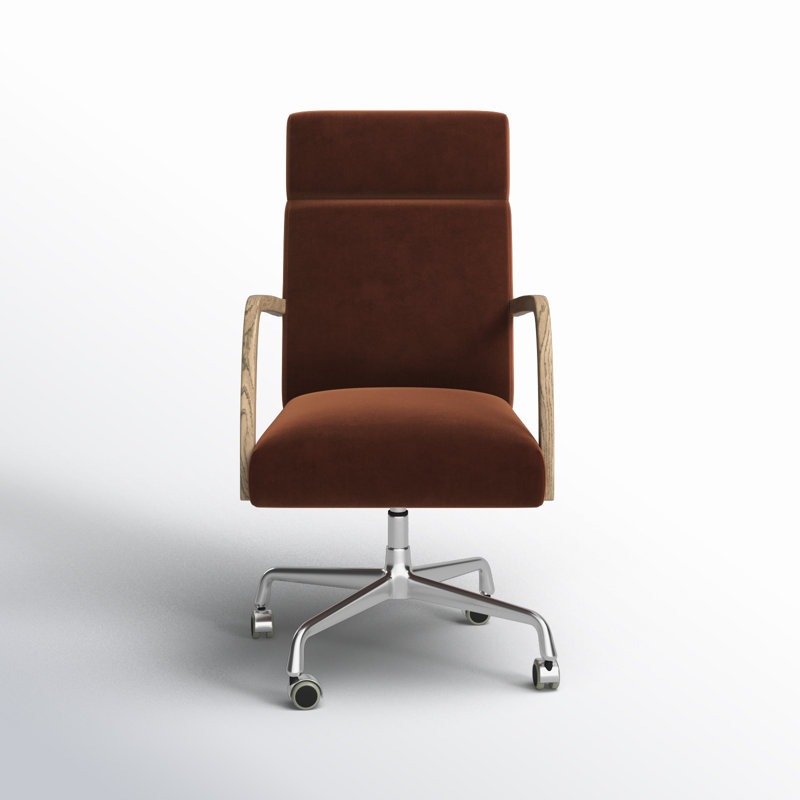 Bryson Swivel Conference Chair, Light Brown/Silver, Auburn