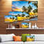 Palmier à la plage - reproduction de photo sur toile tendue-29504784
