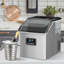 Machine à glaçons autonettoyante en acier inoxydable 48 lb avec écran LCD