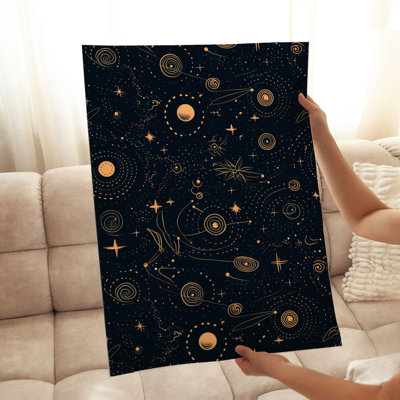 Astronomie et espace avec motif d'étoiles II, reproduction d'art moderne sans cadre