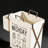 Foldable Laundry Hamper With Stand For Dorm Bathroom, Cotton Linen Fabric Collapsible Dirty Clothes Basket, Portable Storage Organizer