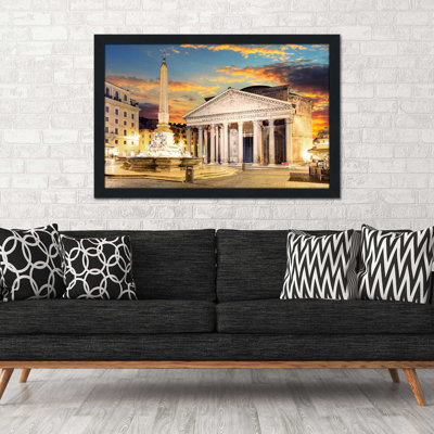 «Pantheon Rome», reproduction de photo encadrée