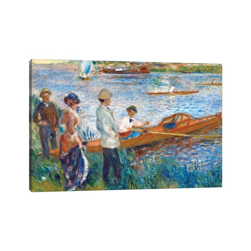 Oarsmen At Chatou, 1879 by Pierre-Auguste Renoir - Wrapped Canvas Painting, 20.32 cm H x 30.48 cm W