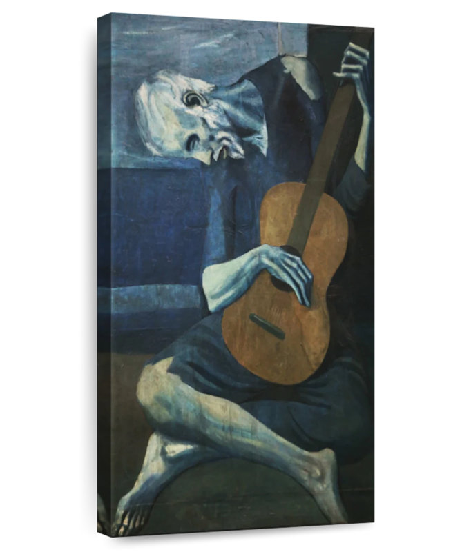 The Old Guitarist, H 30 po x l 15 po