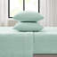 Ensemble de 4 très grands draps 100% molleton doux au toucher - fonction de boulochage, drap plat, 2 taies d'oreiller ajustées, convient aux matelas de 16 po, lavable à la machine, confortable et endormi, boulochage