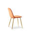 4 Kamari Velvet Upholstered Dining Chair with Gold Metal Legs-762027893