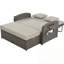 Chaise longue double en osier PE avec coussin moelleux-915311385