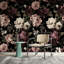 Rouleau de papier peint à motif floral rétro