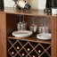 Armoire décorative avec tablettes réglables, buffet, armoire de rangement avec porte-bouteilles et porte-verres pour la cuisine et la salle à manger