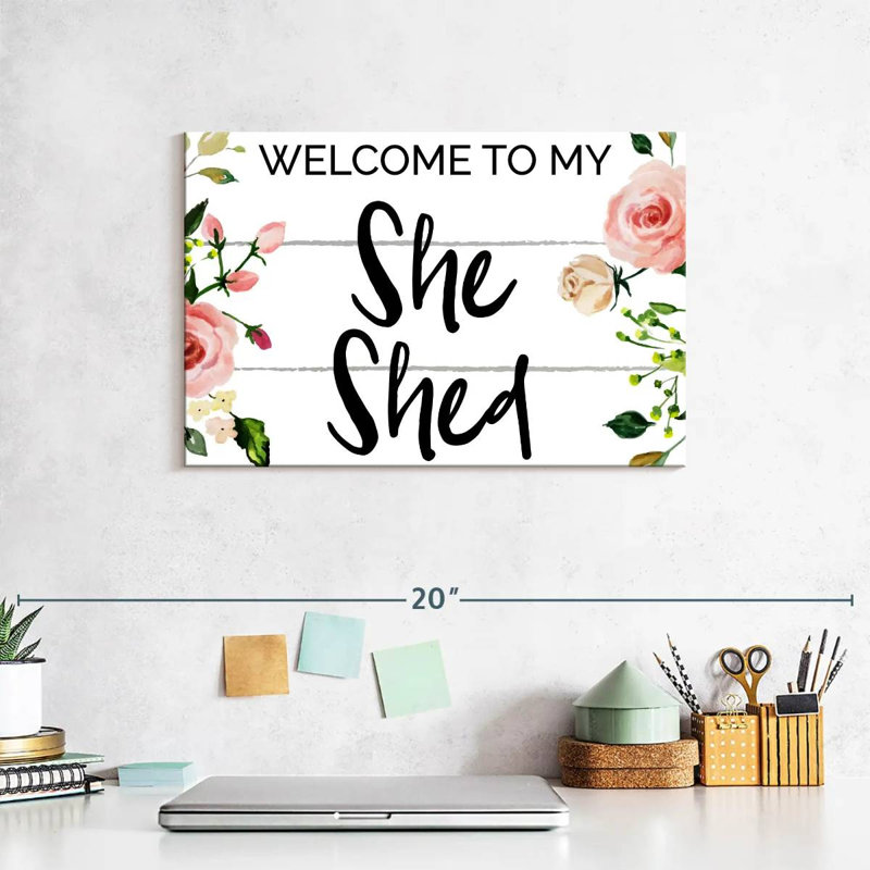 She Shed Set I, H 8 po x l 12 po