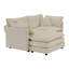 Canapé à deux places en chenille avec 1 repose-pieds, canapé modulaire en L avec repose-pieds 2 places, causeuse avec repose-pieds pour petit espace de vie, chenille beige-121060196