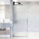 Meridian 34" W x 74" H Fixed Framed Shower Screen with 3/8" Glass