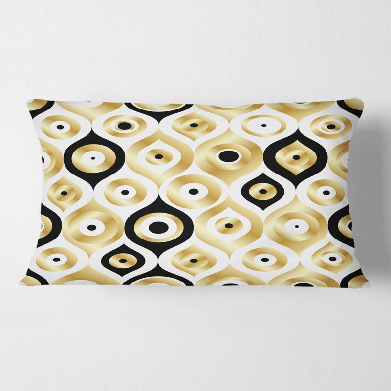 Coussin lombaire métallique de luxe art déco