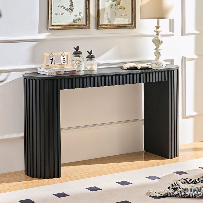 Console de style moderne avec tiroir, H 31,49 po x l 59,05 po x P 15,74 po, Oui, Black Duplicate