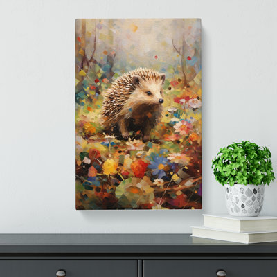 Hedgehog Impressionism No.2 - Wrapped Canvas