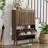 Medieval-Style Modern Shoe Cabinet, Upright Shoe Storage Unit With Vertical Grooved Finish, 23.6-Inch Walnut-Colored Shoe Cabinet, Suitable For Hallways, Passageways And Entrances-1960496471