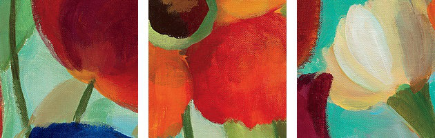 «Summer Floral V» par Aniessa, reproduction d'art, H 20 po x l 30 po x P 1,5 po, Toile