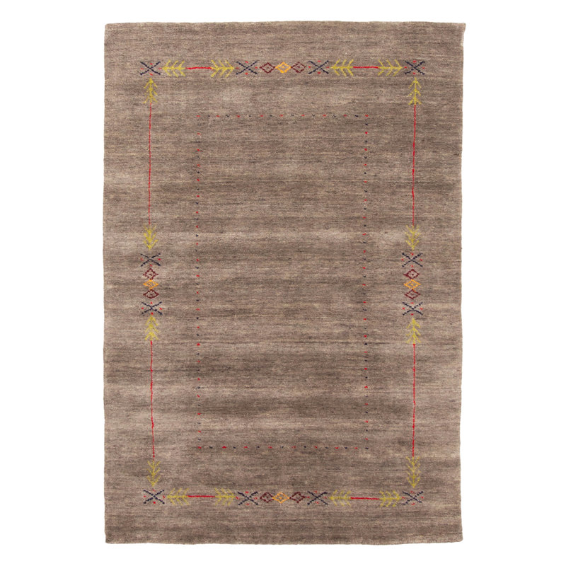 Kashkuli Gabbeh Grey Rug 3'10" x 5'9"