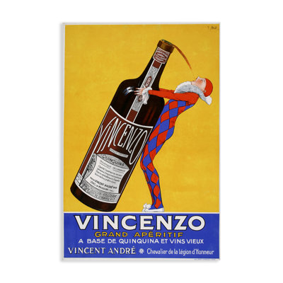 Toile de vin rétro Vincenzo, design par Vintage Posters