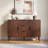 Ato 47.2"W 2 - Door Sideboard Storage Cabinet With 3 Drawers and Sheleves-911945540