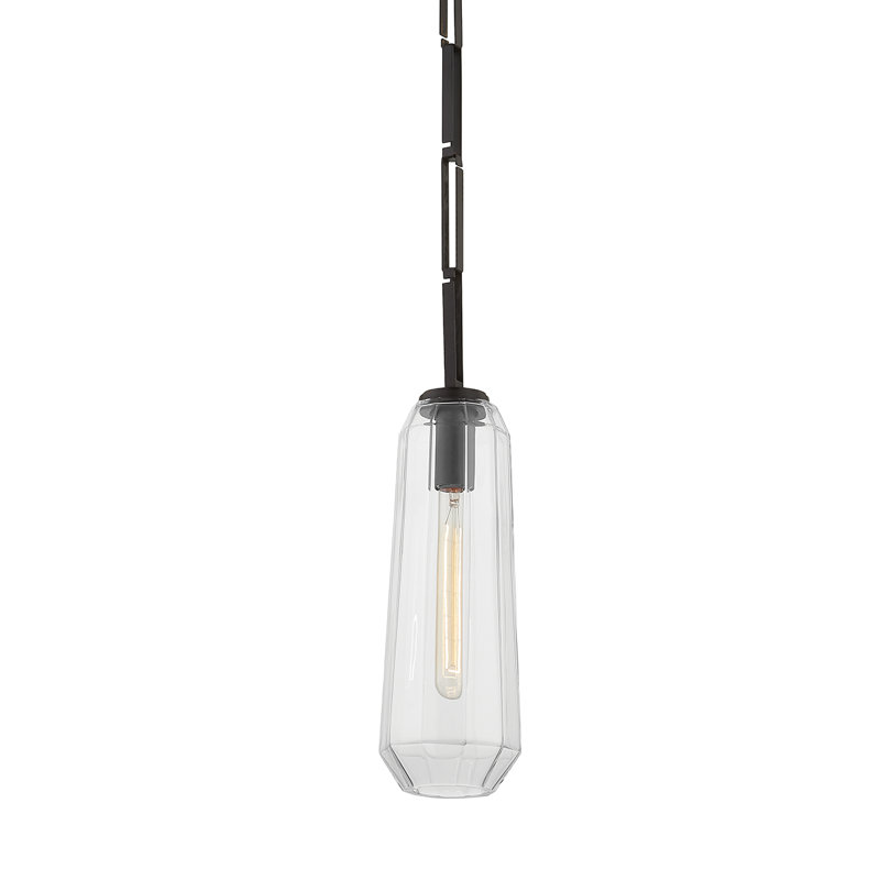 Luminaire suspendu 1 lumière Copenhagen, Laiton noir