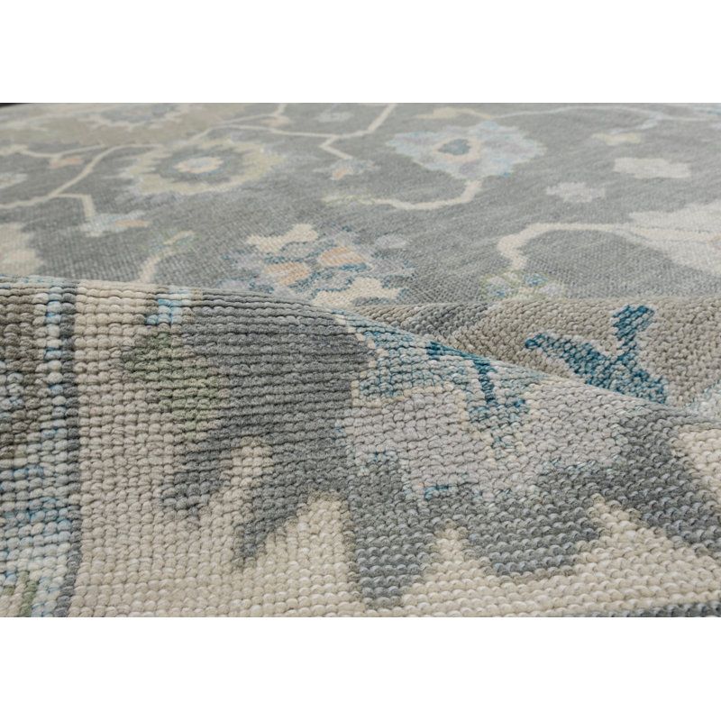 Tapis turc Oushak fait à la main 9 pi 7 po x 12 pi 6 po