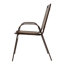 5 chaises et table de salle à manger d'extérieur - Brun pour les occasions de jardin patio