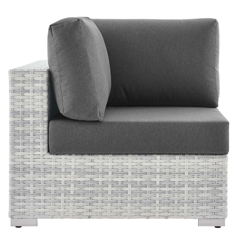 Chaise de coin d'extérieur Convene, Gris anthracite